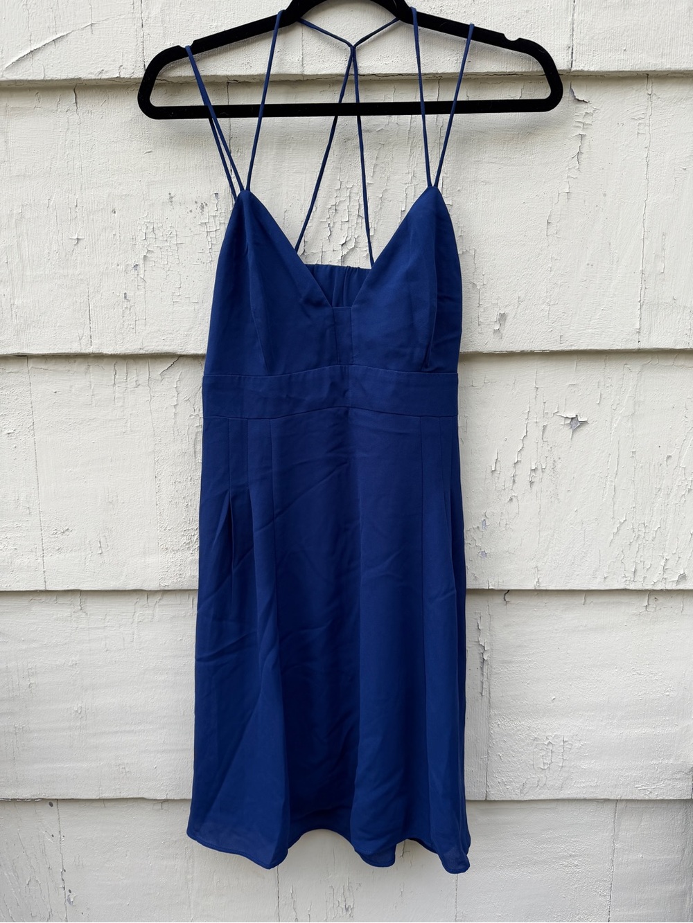 Express Navy Blue A-Line Spaghetti Strap Dress